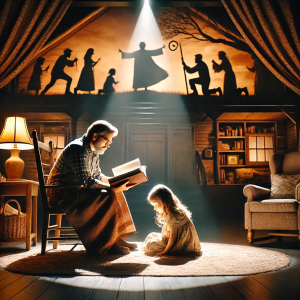 Dad reading story