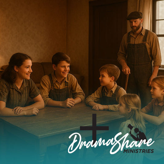 Set II is a flashback to a 1930s farm family struggling to find something to eat for Thanksgiving