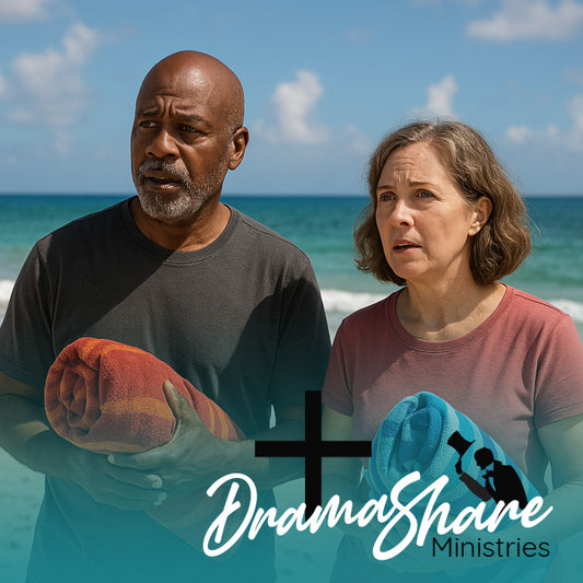 Two people on the beach