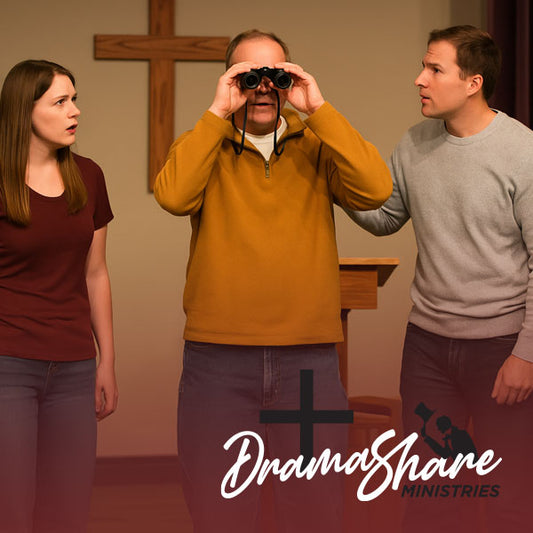 three people in church talking