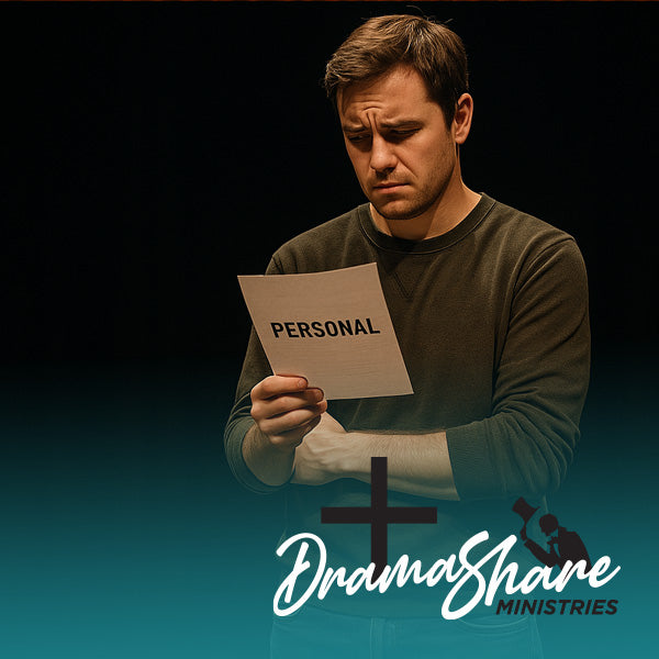 Man holding script sheet